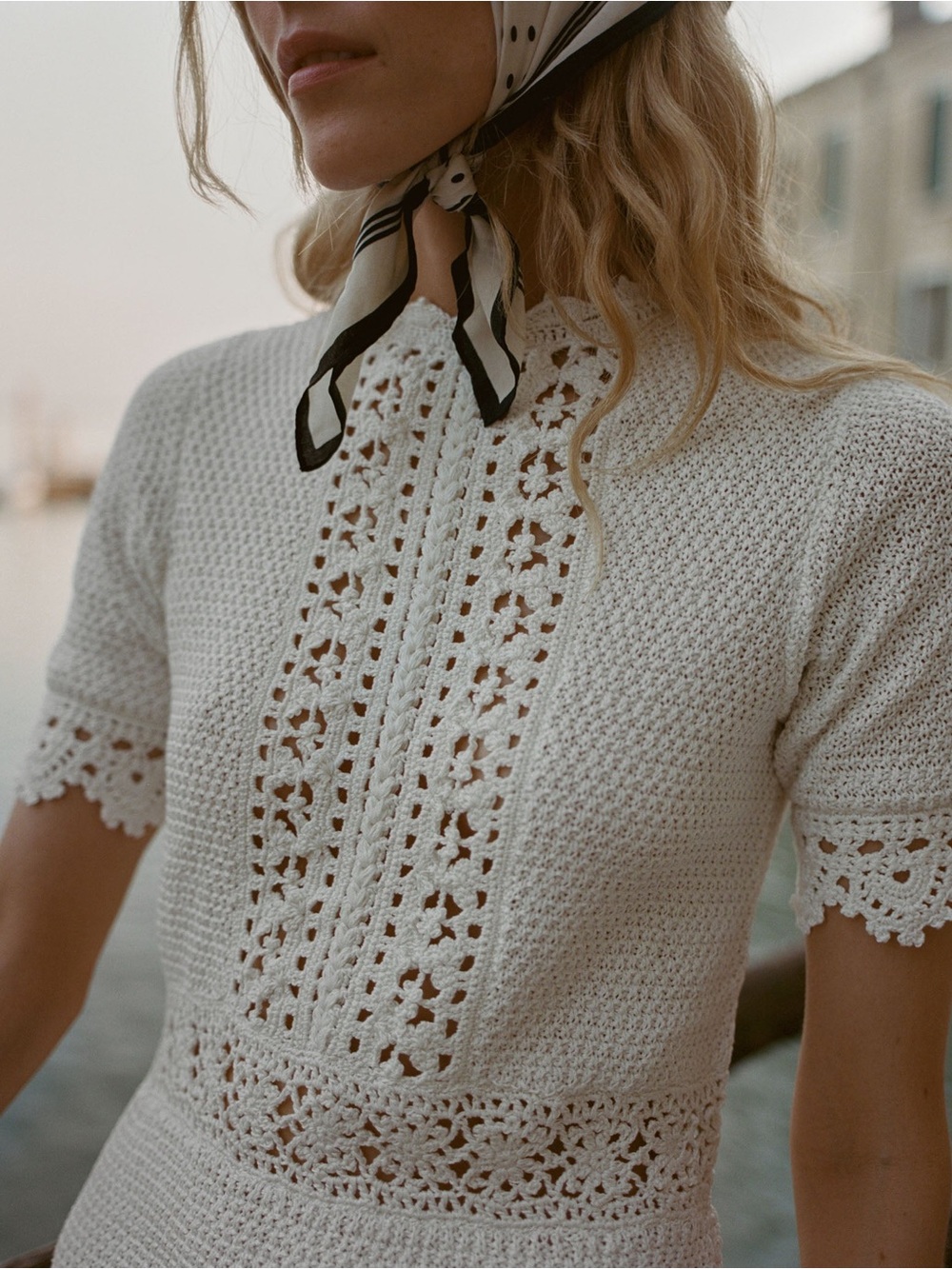 DÔEN Heirloom Bathilde Crochet Mini Dress - Size M - Picture 4 of 9